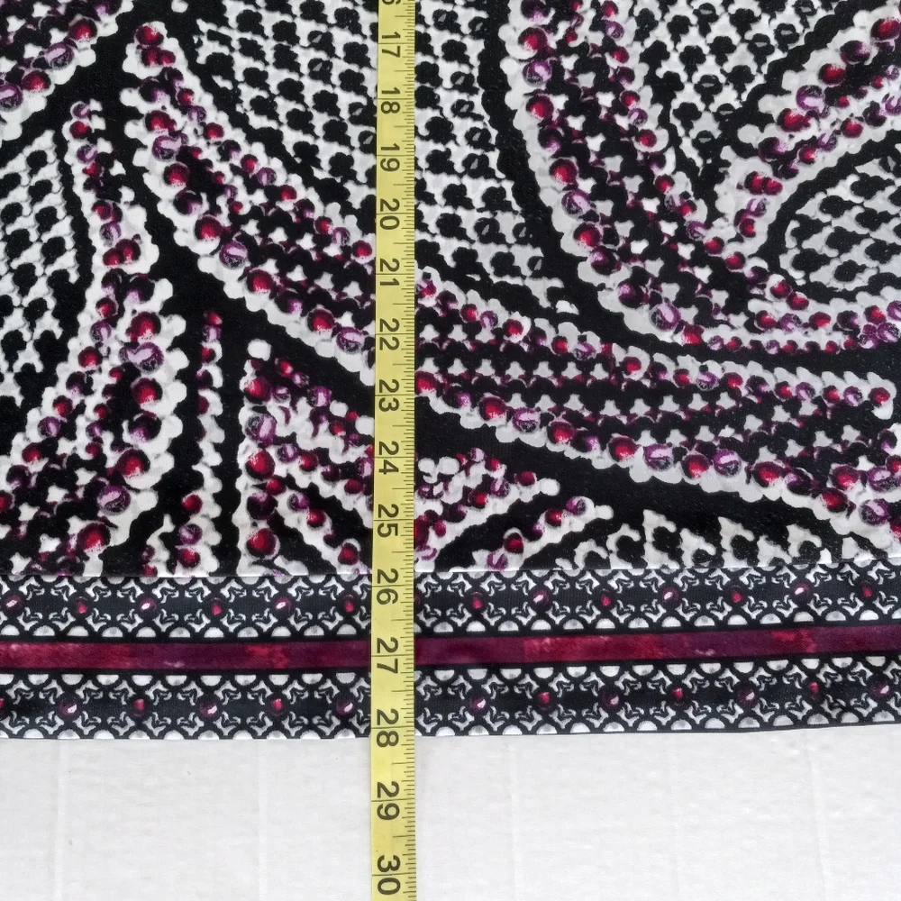 White House Black Market drape neck print tunic size S